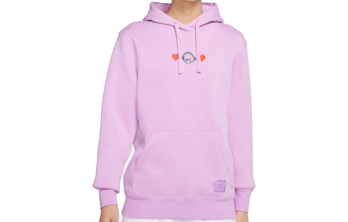 Nike Sweatshirts Women's Pink Hooded Moderate Regular