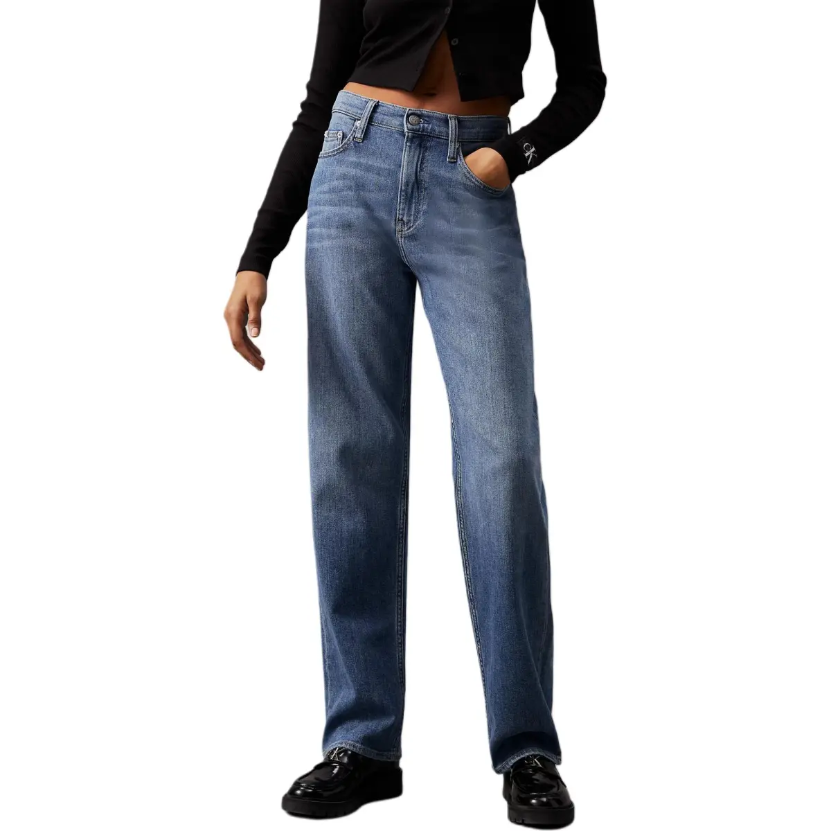 CALVIN KLEIN Jeans Europe Version Women's Medium Blue