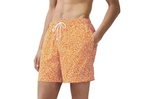 HERMES Casual Shorts Men's Orange Moderate