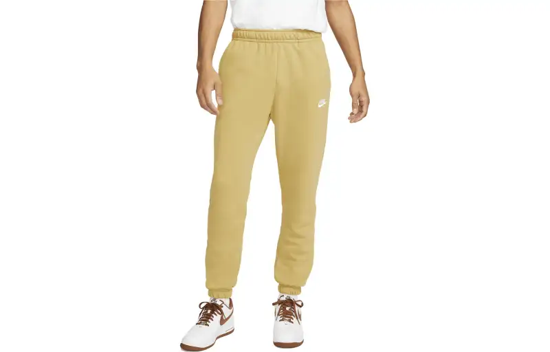 Nike Knitted Sweatpants Men's Yellow Moderate Cuffed Pants