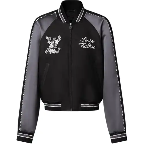 LOUIS VUITTON Embellished Mix Leather Blouson