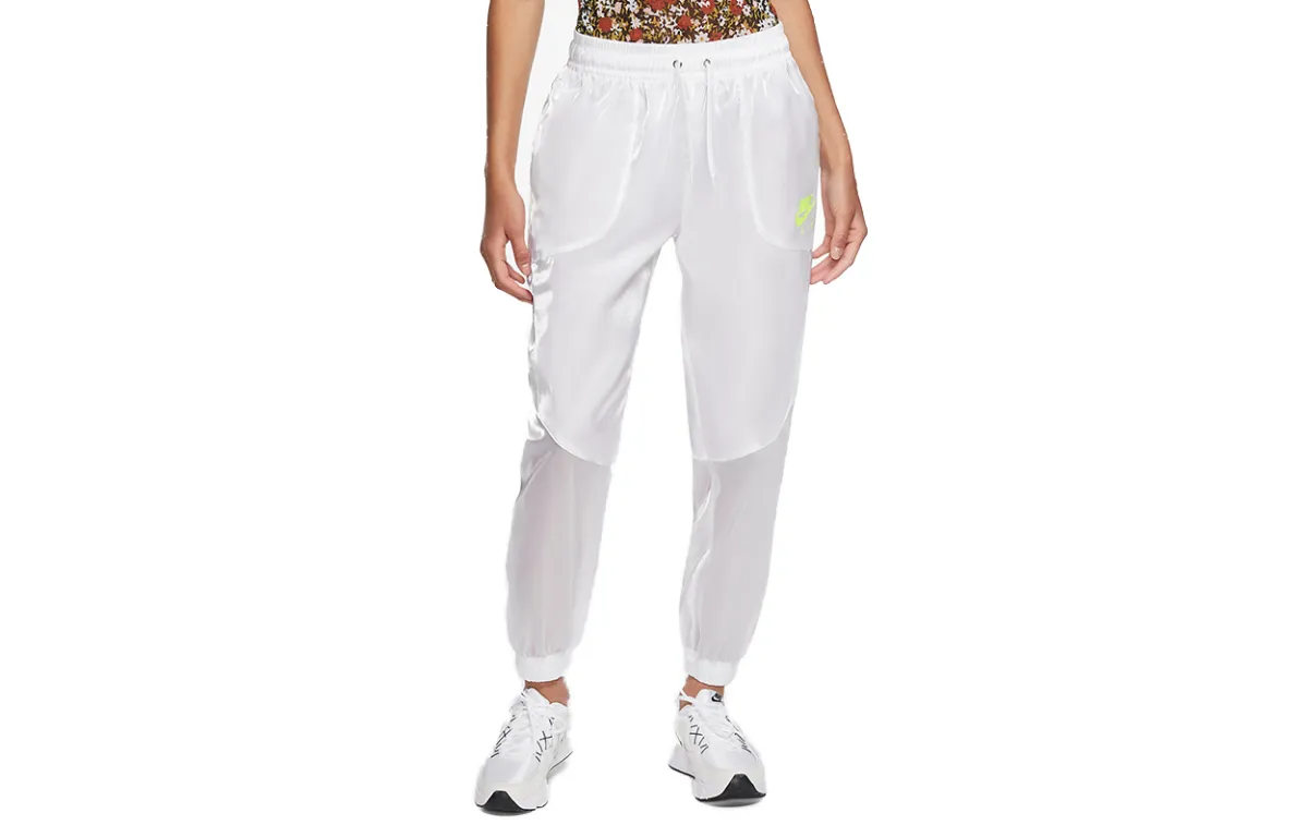 Nike Knitted Sweatpants Women's White Moderate Cuffed Pants