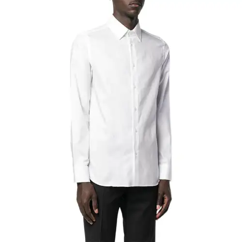 GUCCI Shirts Men's White Lapel Moderate Shirt