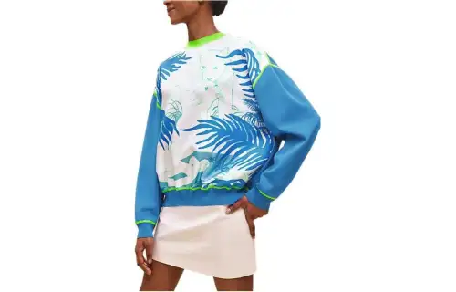 HERMES Sweatshirts Women's Blue Crew Neck Moderate