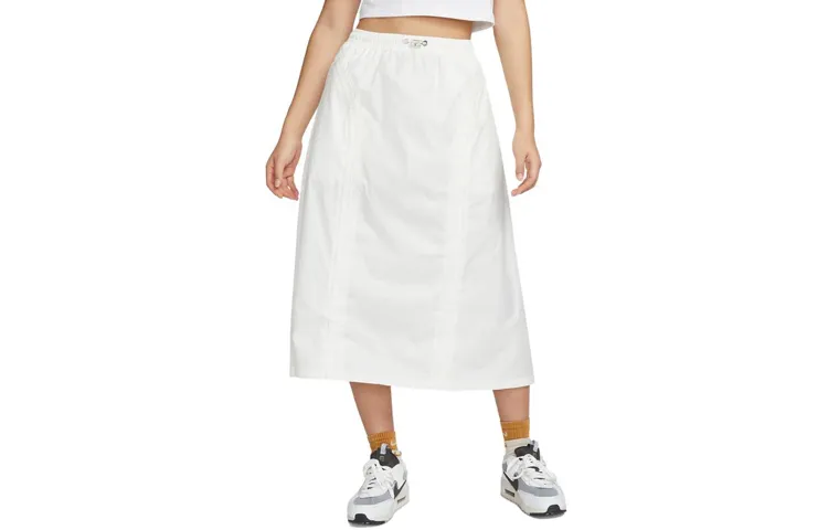 Nike Casual Long Skirts Women's Sail White Moderate Long A-line Skirt