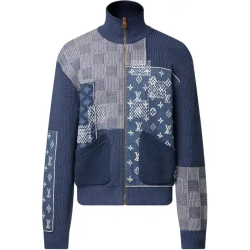 LOUIS VUITTON Zip Up Patchwork Tracktop