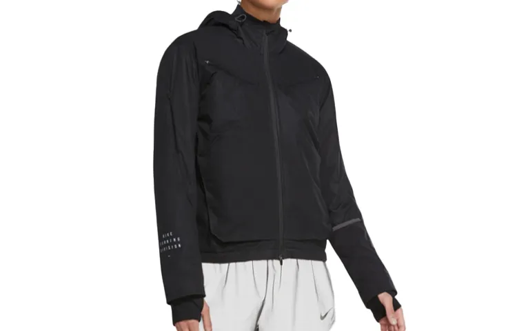 Nike Jackets Women's Black Hooded Moderate Other