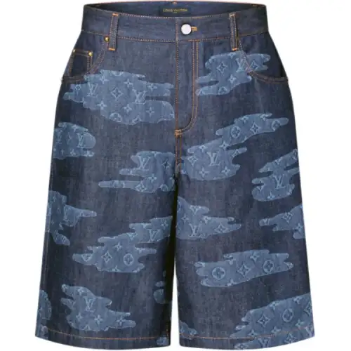 Lv Monogram Chambray Shorts