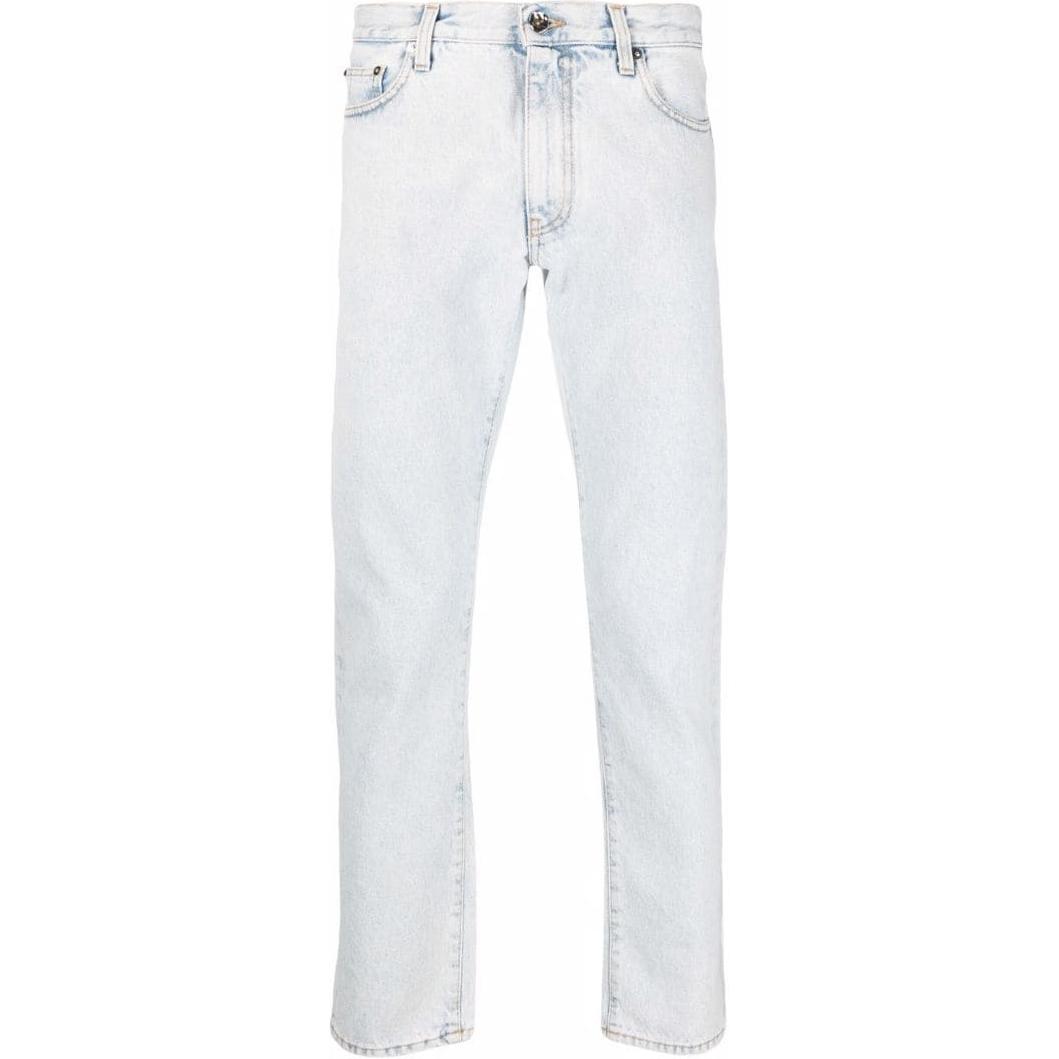 OFF WHITE Diag Stripe Printed Slim Fit Jeans