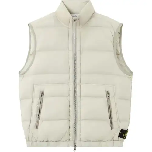 Stone Island Logo Patch Zip-Up Vest