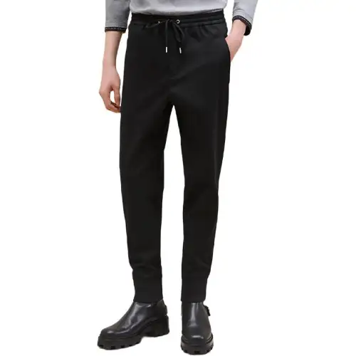 HERMES Knitted Sweatpants Men's Black