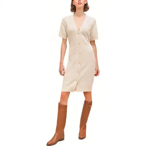 HERMES SS24 Short Sleeved Dress Women's White
