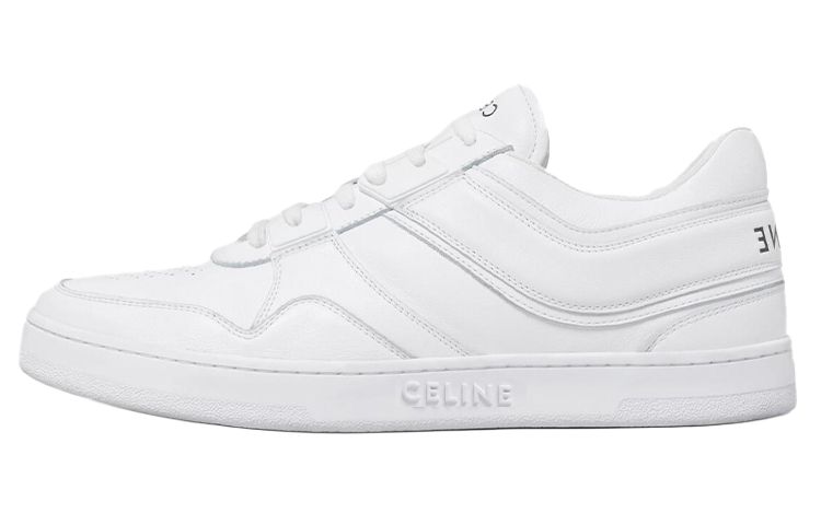 CELINE Тренер Селена удобно для отдыха Низкая банда со шнурками Низкая банда популярный панель обувь мужской стиль флуоресценция белый