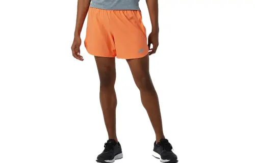 New Balance Impact Run 5 Inch Sports Shorts Men's Orange Thin