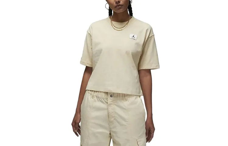 Jordan ESSENTIALS Drop Shoulder Sleeve T Shirt Women's Apricot