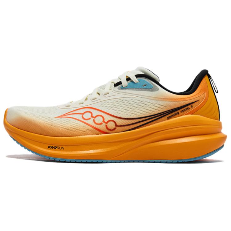 Saucony VESSEL Vite 2 Cushioning Low top Running Shoes Unisex Beige Orange