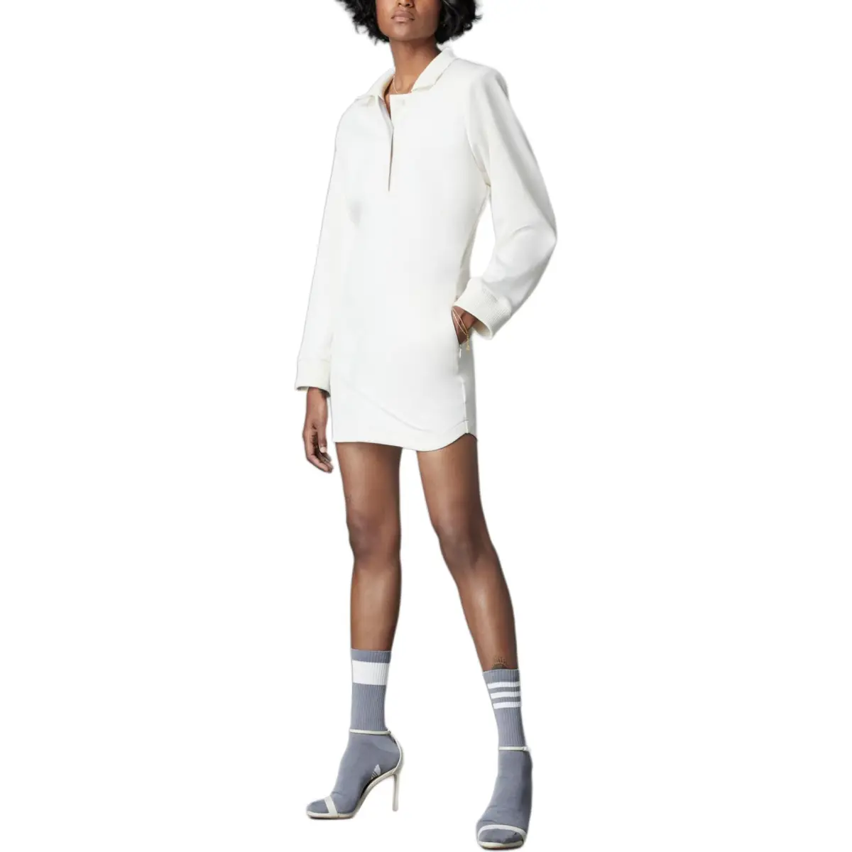 Adidas Originals BLUE VERSION Long Sleeved Dress Women's Pink White
