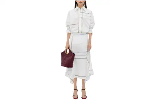 Bottega Veneta Patchwork Detailed Midi Skirt