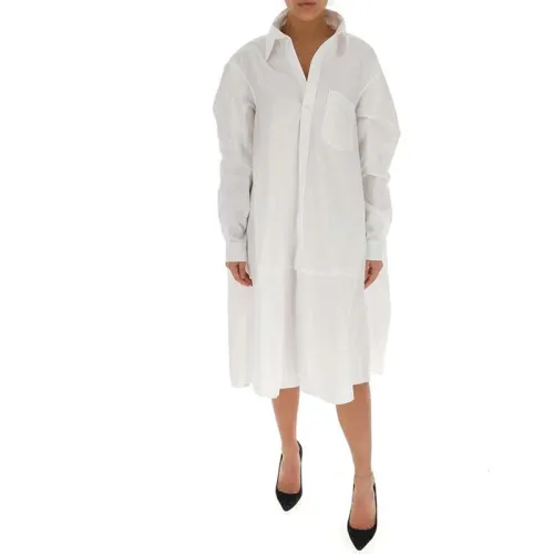 Balenciaga SS21 Long Sleeved Dress Women's White