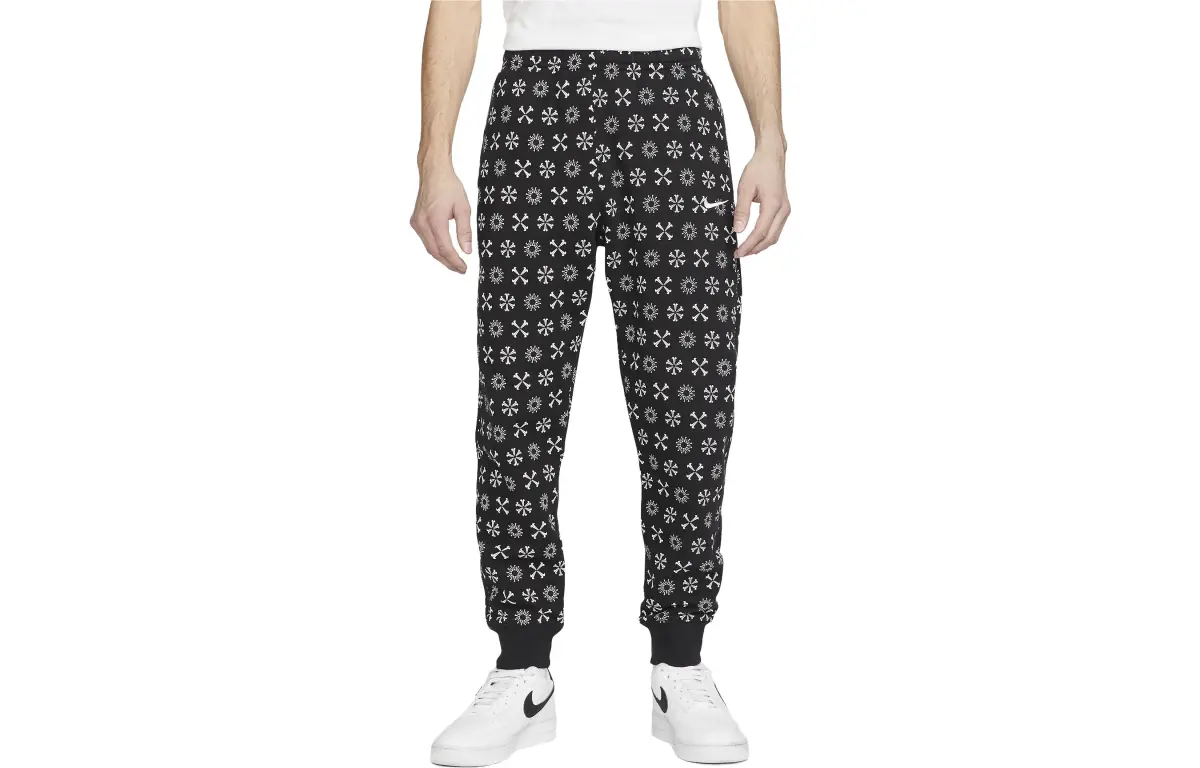 Nike Knitted Sweatpants Men's Black Moderate Cuffed Pants