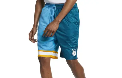 Jordan Basketball Shorts Men's Blue Moderate Straight Fit Pants