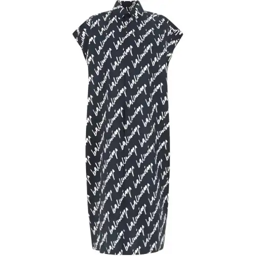 Balenciaga SS22 Sleeveless Dress Women's Blue