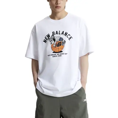 New Balance SEMI Over FIT UNI FRIENDS T Shirt Unisex White