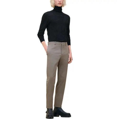 HERMES Casual Pants Men's Gray Moderate Straight Fit Pants