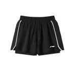 Li Ning Sports Shorts Women's Classic Black Women's Fit Thin Mock Two Piece