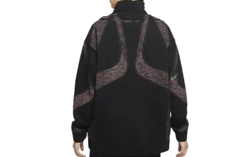 Nike Sweatshirts Women's Black Stand Collar Moderate Regular