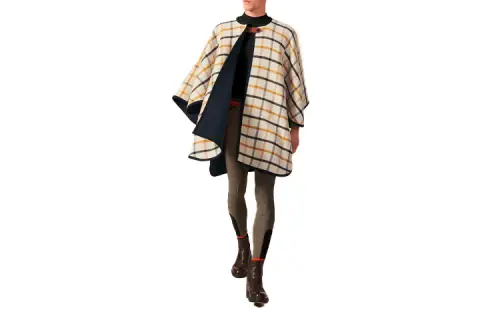 HERMES Cloak Unisex Neck Feather Color