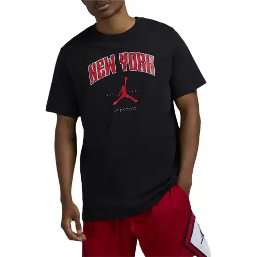 Jordan Apparel T Shirts Men's Black Crew Neck