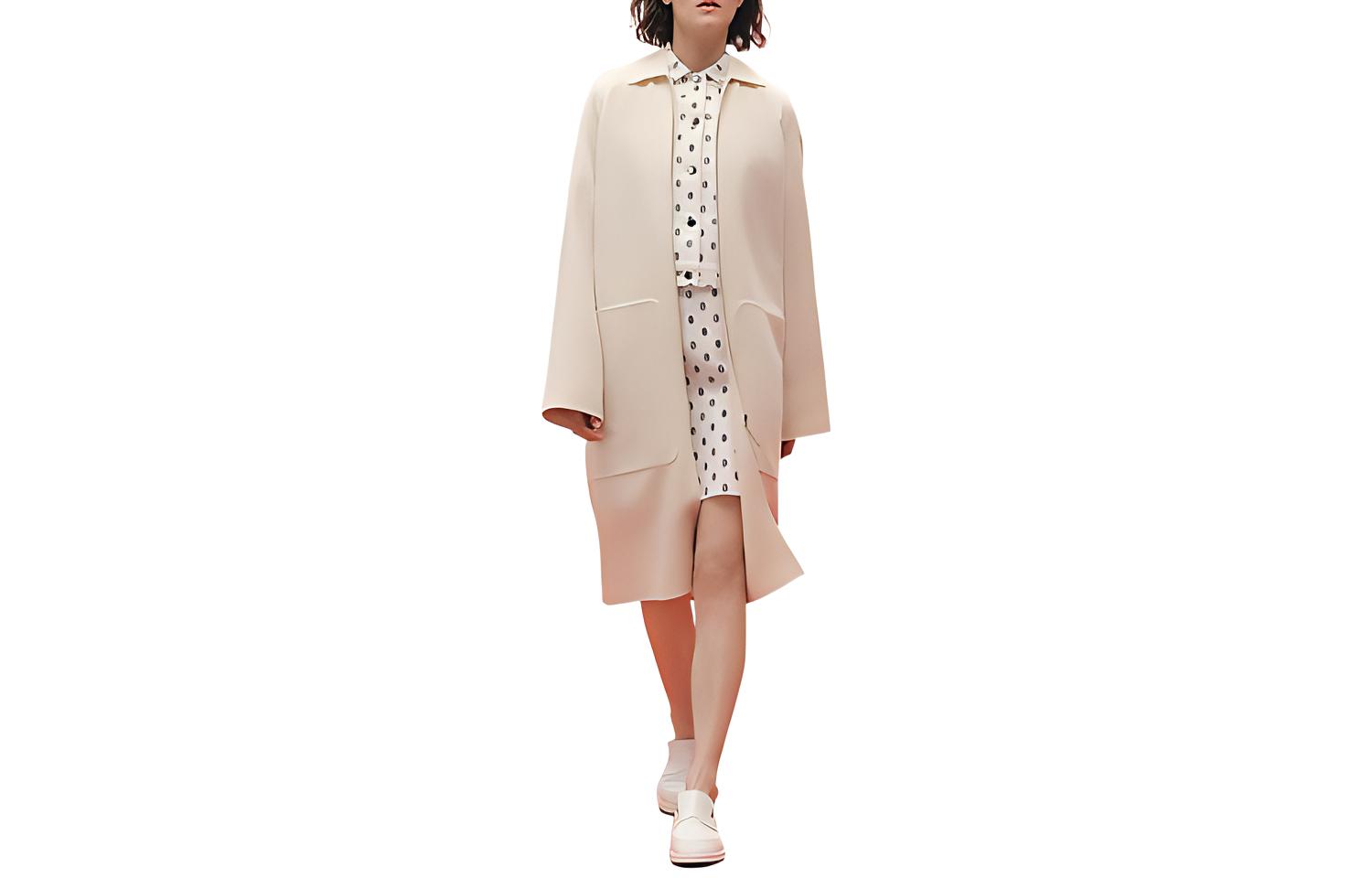Женское пальто Hermes SS23 (коричневое)