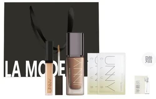 UNNY CLUB Foundation, makeup primer, set for oily skin for dry skin, transparent natural oil, makeup remover, wipes