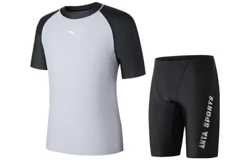Anta Swimsuit Set Men's Black Gray