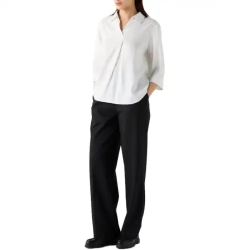 UNIQLO Shirts Women's Ivory Half Open Collar Moderate Other