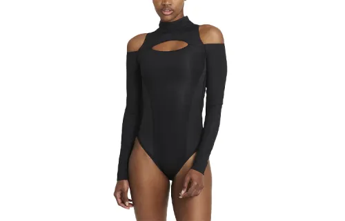 Jordan Bodysuits Women's Black Stand Collar