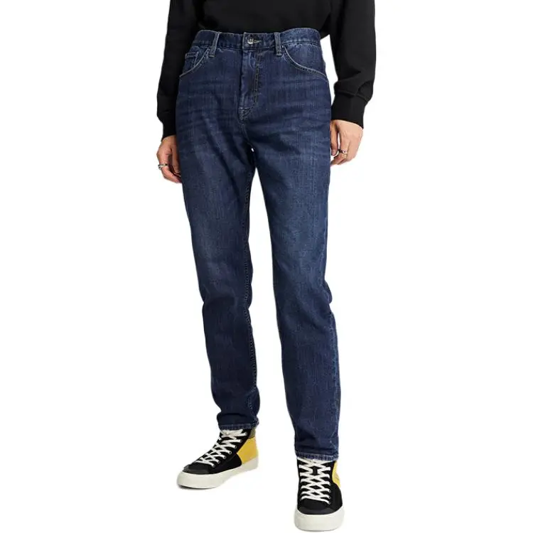 Lee Jeans Men's Dark Blue Thickened Tapered Pants