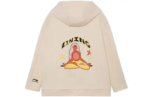 Li Ning Sweatshirts Women's Swan White Hooded Moderate Regular