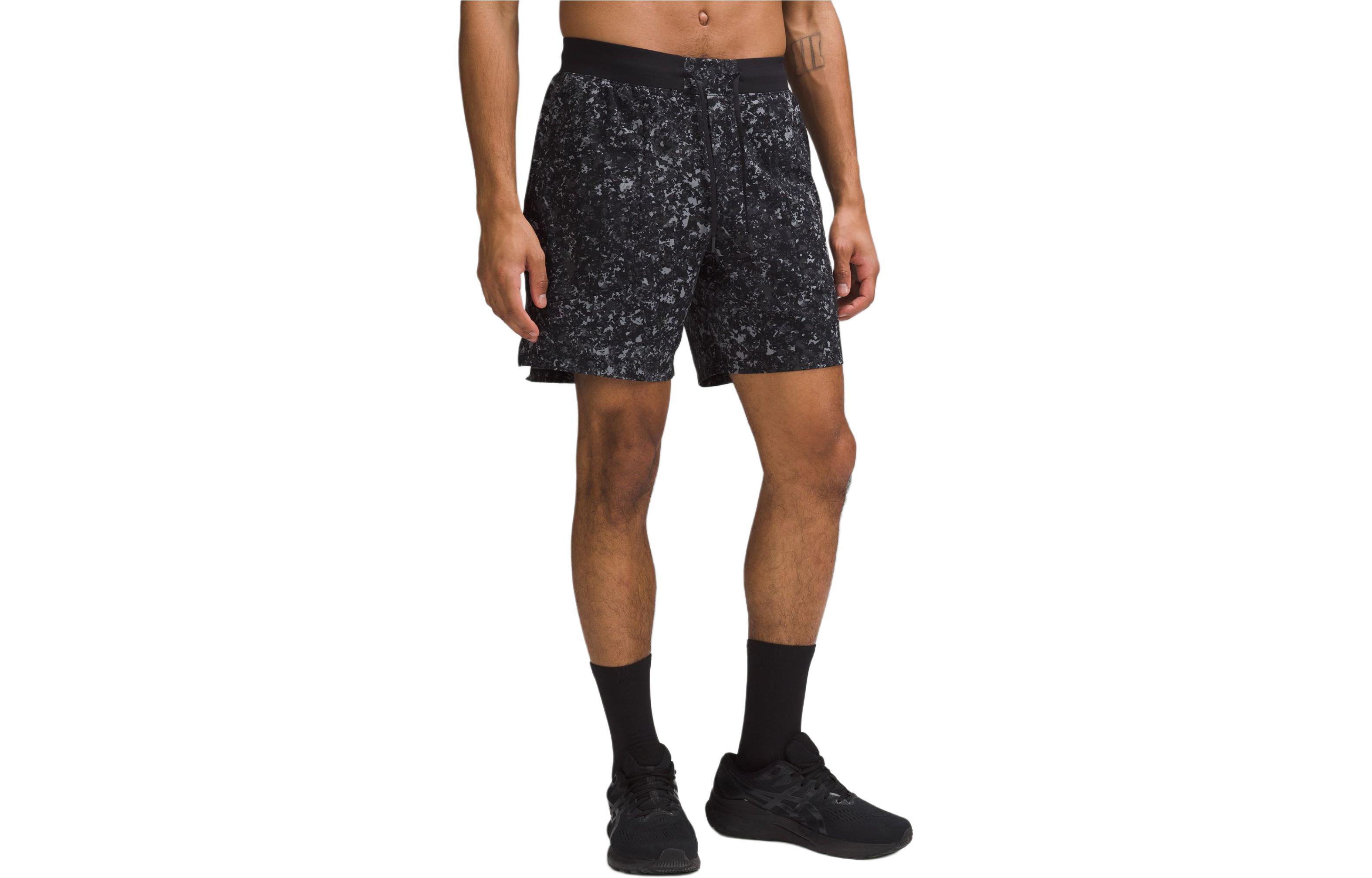 Lululemon License To Train Sports Shorts Men’s Dark Coal Mixed Color