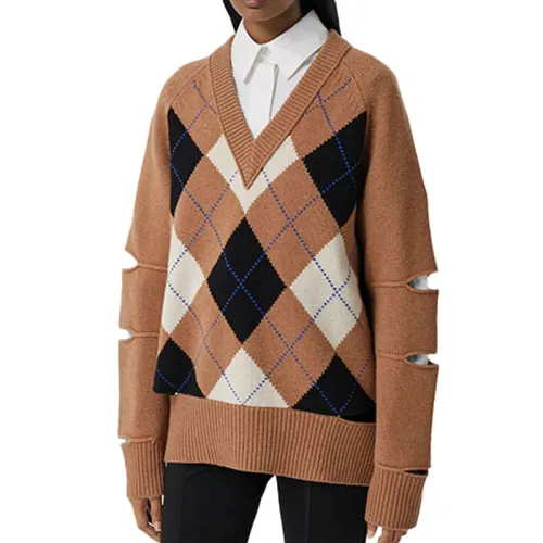 Burberry Loose Fit Knitwear Women's Camel
