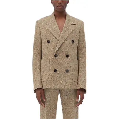 Bottega Veneta Business Suits Men's Camel Lapel Moderate Other