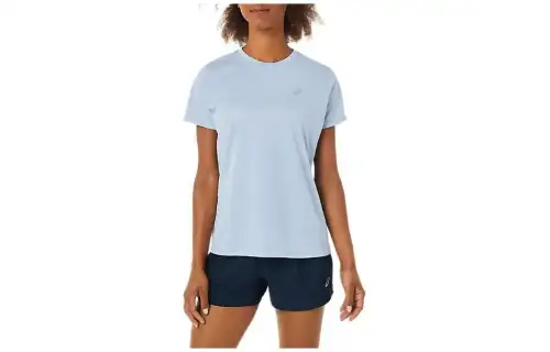 ASICS T Shirts Women's Sea Mist Crew Neck Moderate Straight Fit