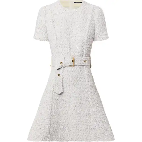 LOUIS VUITTON FW22 Short Sleeved Dress Women's White