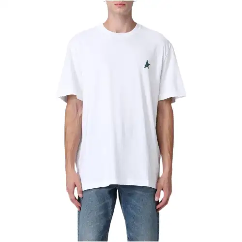 Golden Goose T Shirts Men's White Crew Neck Moderate