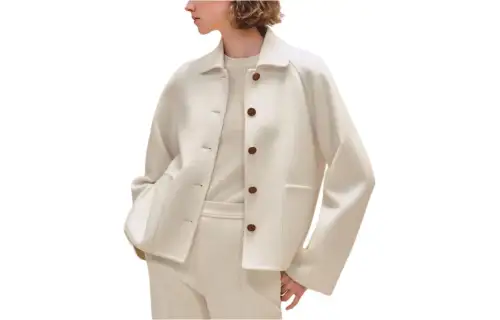 HERMES Jackets & Coats Women's Ecru