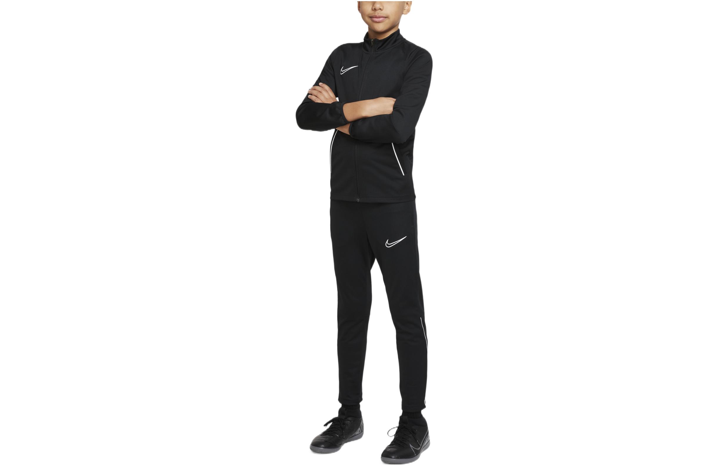 Nike Long-sleeve with zipper, black children's sports suit for boys, children's clothing, with your logo imprint