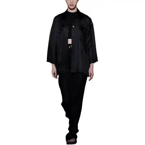 HERMES Casual Pants Women's Black