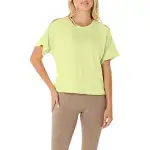 ASICS T Shirts Women's Yellow Crew Neck