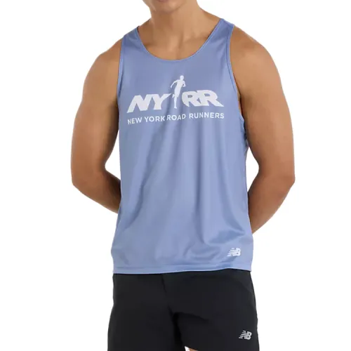 New Balance Run For Life Run Singlet Workout Clothing Men's Blue